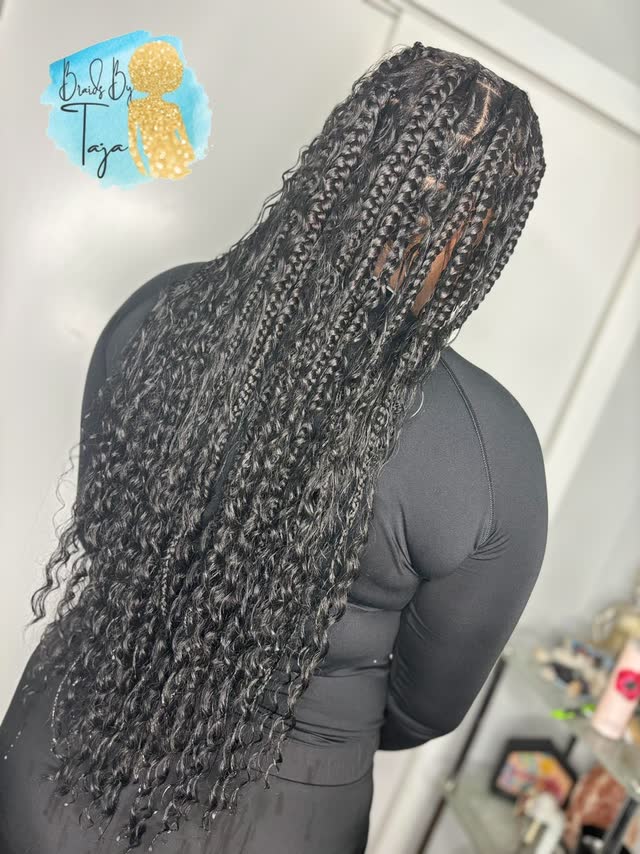 Large Waist Length Goddess Style Box Braids