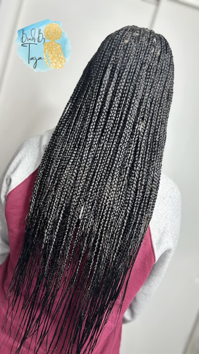 Small Knotless Box Braids Waist Length Hair Included